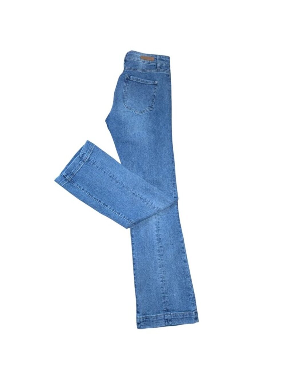 Sanctuary Womens Semi High Rise Slim Flare Jeans Size 28 Medium Wash Denim.